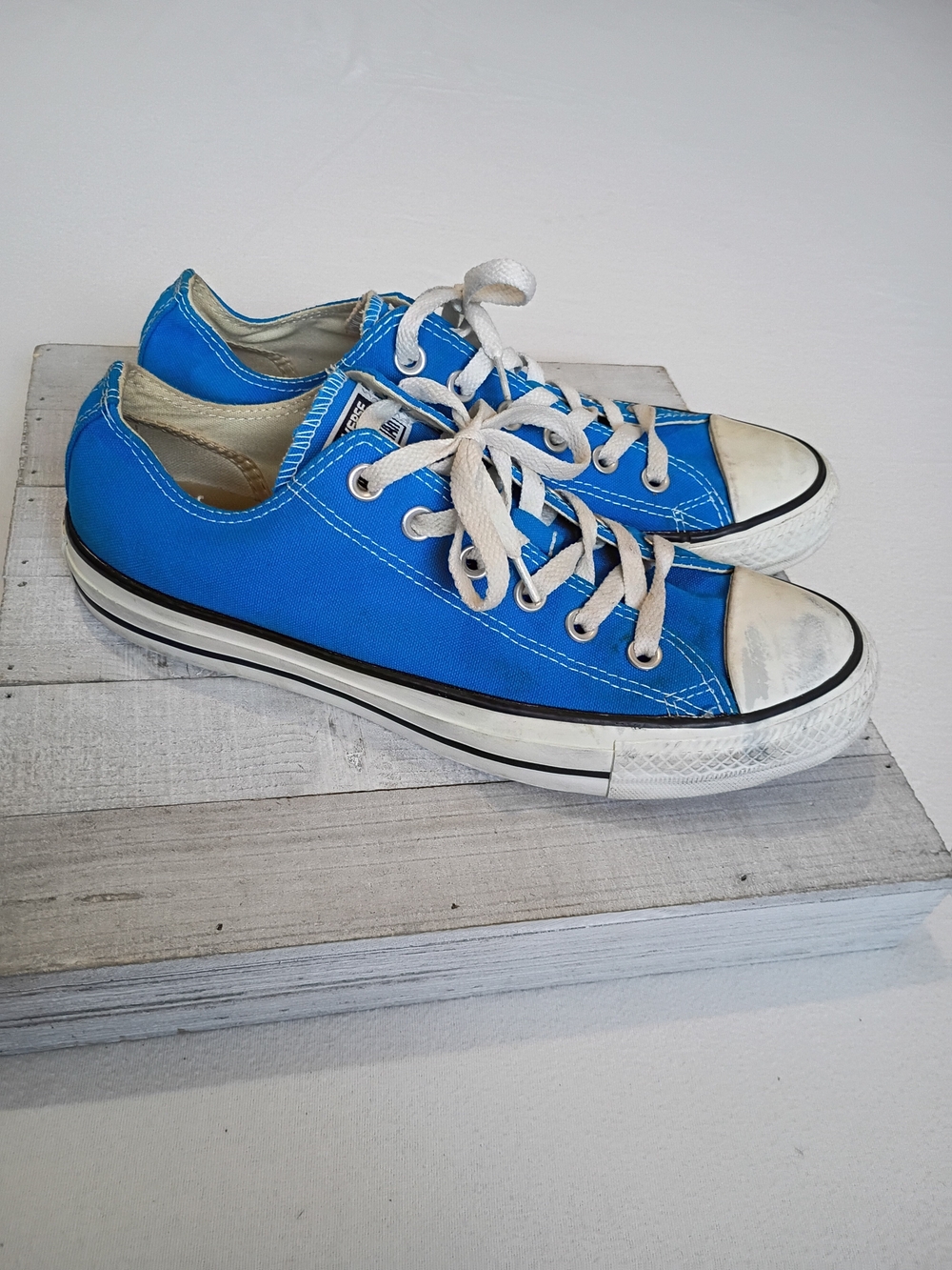 Converse Chuck Taylor All Star OX Low Top Blue Canvas Sneakers Unisex Size M7 W9